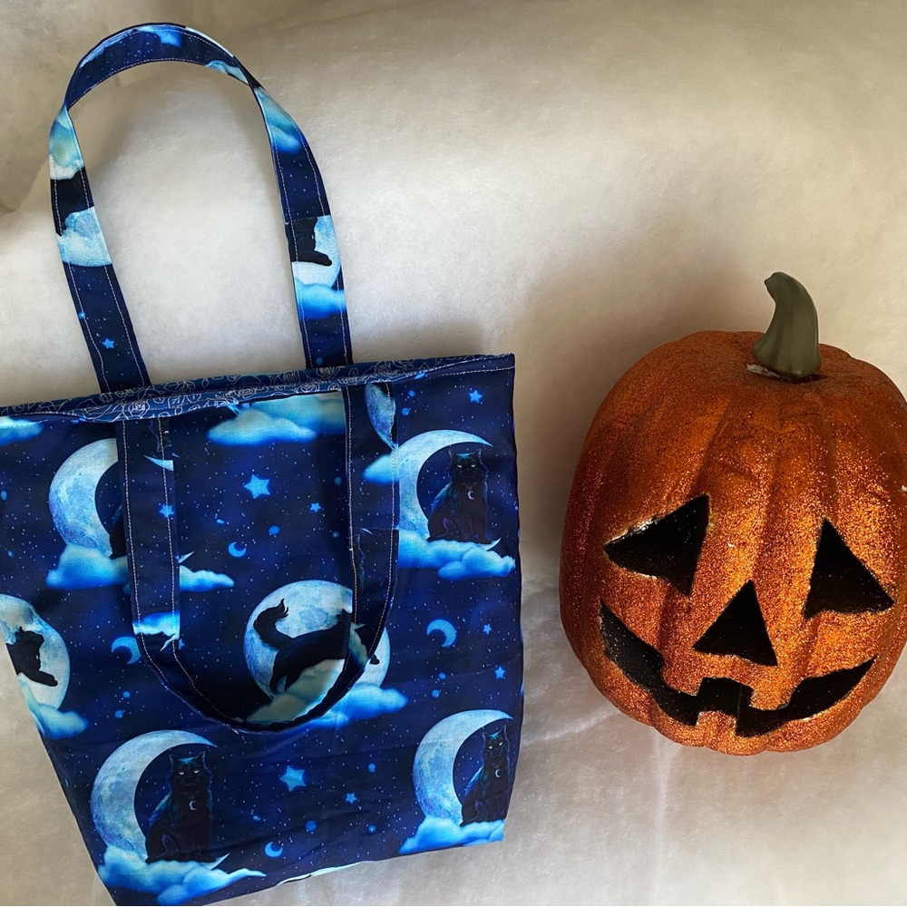 Halloween trick or treat candy tote bag